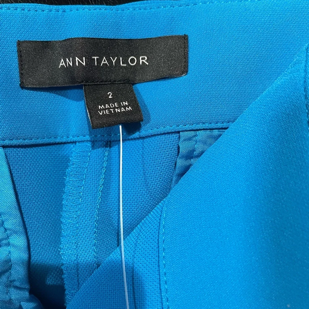 Ann Taylor The Darted Wide Leg Dress Pants in Blue Women's Size 2. NWT - Picture 4 of 6